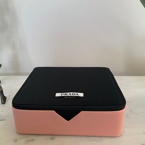 Prada Beauty Black and Pink Storage Box/make up bag/jewelry case